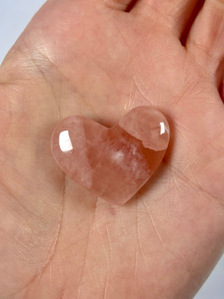 ROSE CALCITE HEART (7) The Crystal Avenues 