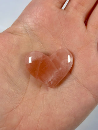 ROSE CALCITE HEART (7) The Crystal Avenues 