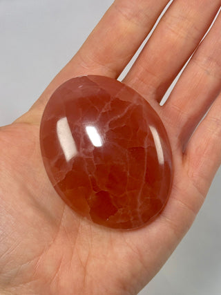 ROSE CALCITE PALM STONE (2) The Crystal Avenues 