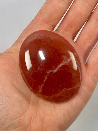 ROSE CALCITE PALM STONE (3) The Crystal Avenues 