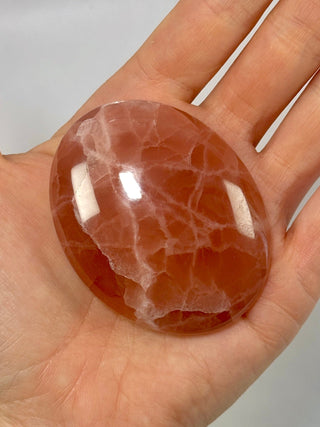 ROSE CALCITE PALM STONE (4) The Crystal Avenues 