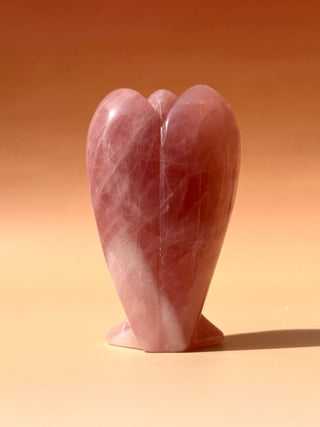 ROSE QUARTZ ANGEL (10 CM) - HANDCARVED Angel The Crystal Avenues 