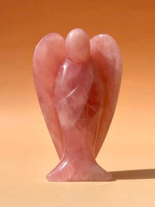 ROSE QUARTZ ANGEL (10 CM) - HANDCARVED Angel The Crystal Avenues 