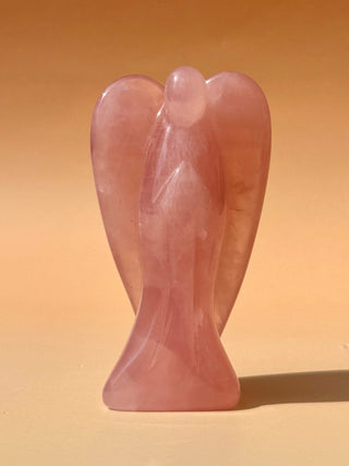 ROSE QUARTZ ANGEL (7.5 CM) - HANDCARVED Angel The Crystal Avenues 