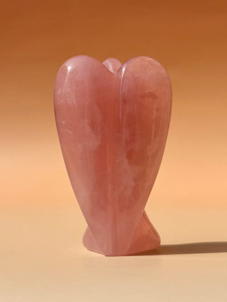 ROSE QUARTZ ANGEL (7.5 CM) - HANDCARVED Angel The Crystal Avenues 