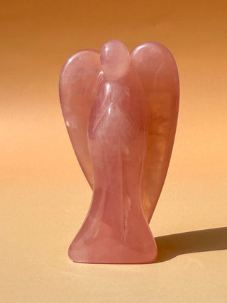 ROSE QUARTZ ANGEL (7.5 CM) - HANDCARVED Angel The Crystal Avenues 