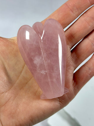 ROSE QUARTZ ANGEL HANDCARVED - EXCLUSIVE QUALITY (1) Angel The Crystal Avenues 