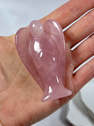 ROSE QUARTZ ANGEL HANDCARVED - EXCLUSIVE QUALITY (1) Angel The Crystal Avenues 