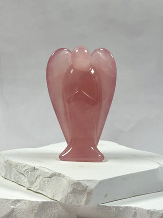 ROSE QUARTZ ANGEL HANDCARVED - EXCLUSIVE QUALITY (1) Angel The Crystal Avenues 