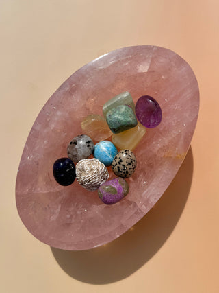 ROSE QUARTZ BOWL - EXCLUSIVE QUALITY (B) The Crystal Avenues 