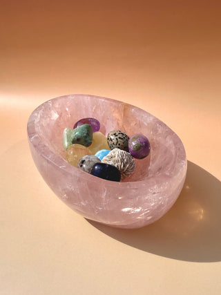 ROSE QUARTZ BOWL - EXCLUSIVE QUALITY (B) The Crystal Avenues 