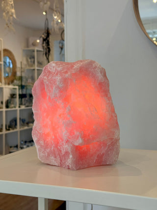 ROSE QUARTZ LAMP - 6.8KG (3) tumble stone The Crystal Avenues 