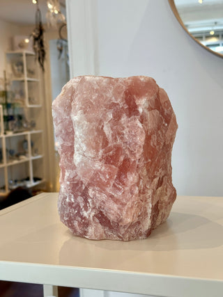 ROSE QUARTZ LAMP - 7.9KG (2) tumble stone The Crystal Avenues 