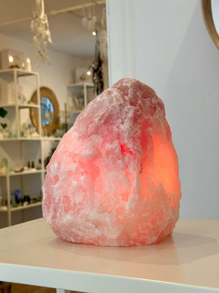 ROSE QUARTZ LAMP - 9KG (1) tumble stone The Crystal Avenues 