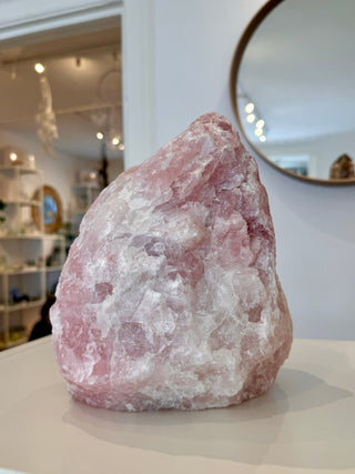 ROSE QUARTZ LAMP - 9KG (1) tumble stone The Crystal Avenues 