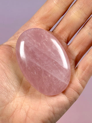 ROSE QUARTZ PALM STONE - EXTRA QUALITY (12) The Crystal Avenues 