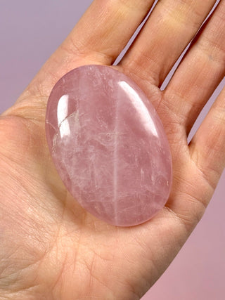 ROSE QUARTZ PALM STONE - EXTRA QUALITY (12) The Crystal Avenues 