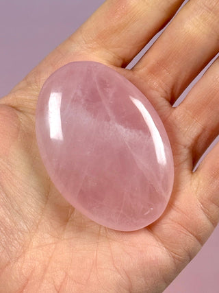 ROSE QUARTZ PALM STONE - EXTRA QUALITY (14) The Crystal Avenues 