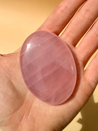 ROSE QUARTZ PALM STONE - EXTRA QUALITY (2) The Crystal Avenues 