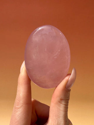 ROSE QUARTZ PALM STONE - EXTRA QUALITY (3) The Crystal Avenues 
