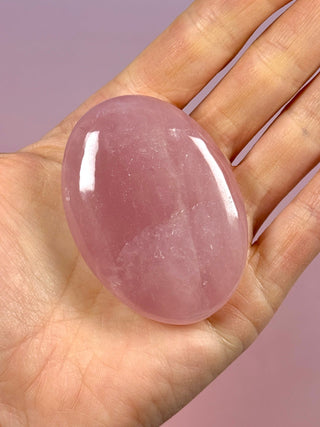 ROSE QUARTZ PALM STONE - EXTRA QUALITY (4) The Crystal Avenues 