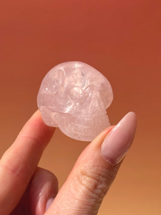 ROSE QUARTZ SKULL (2) The Crystal Avenues 
