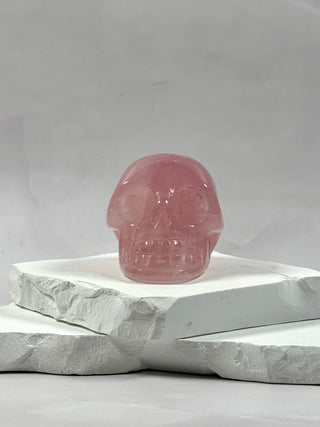 ROSE QUARTZ SKULL - EXCLUSIVE QUALITY (1) Carving The Crystal Avenues 