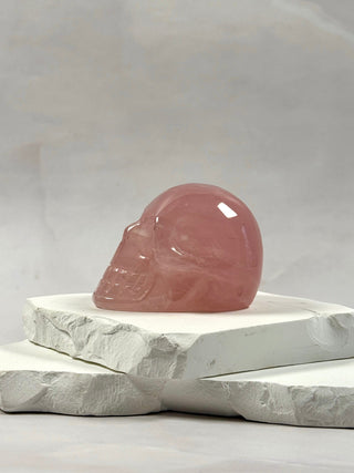 ROSE QUARTZ SKULL - EXCLUSIVE QUALITY (1) Carving The Crystal Avenues 