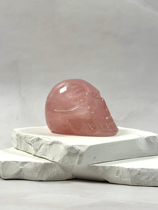 ROSE QUARTZ SKULL - EXCLUSIVE QUALITY (1) Carving The Crystal Avenues 