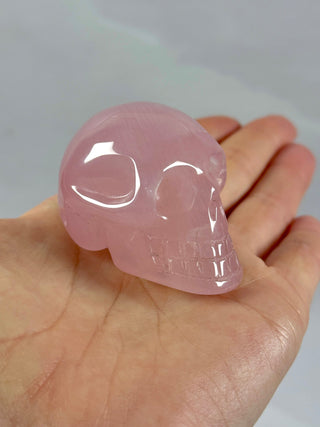 ROSE QUARTZ SKULL - EXCLUSIVE QUALITY (3) Carving The Crystal Avenues 