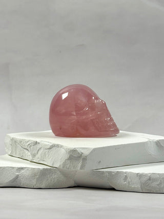 ROSE QUARTZ SKULL - EXCLUSIVE QUALITY (4) Carving The Crystal Avenues 