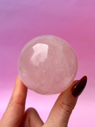 ROSE QUARTZ SPHERE (3) The Crystal Avenues 