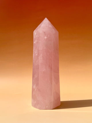 ROSE QUARTZ TOWER 18 CM - EXTRA QUALITY (2) The Crystal Avenues 