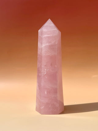 ROSE QUARTZ TOWER 20.5 CM - EXTRA QUALITY (1) The Crystal Avenues 