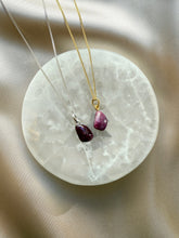 Load image into Gallery viewer, RUBY CRYSTAL NECKLACE - &#39;NUGGET&#39; PENDANT Necklace The Crystal Avenues 
