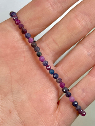 RUBY SAPPHIRE FACET STRETCH BRACELET - EXCLUSIVE Bracelet The Crystal Avenues 