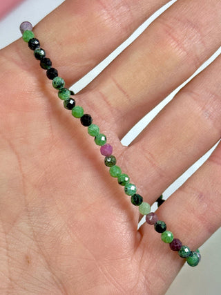 RUBY ZOISITE FACET STRETCH BRACELET Bracelet The Crystal Avenues 