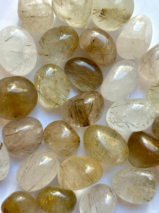 RUTILE QUARTZ TUMBLE STONE The Crystal Avenues 