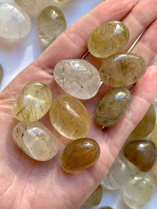 RUTILE QUARTZ TUMBLE STONE The Crystal Avenues 