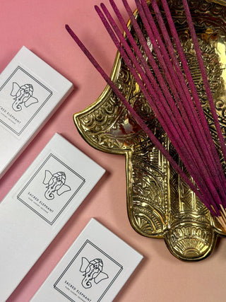 SACRED ELEPHANT Incense Sticks - Rose incense The Crystal Avenues 