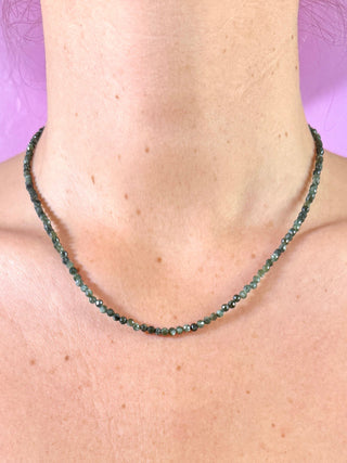 SERAPHINITE FACET CHOKER NECKLACE - EXCLUSIVE Necklace The Crystal Avenues 