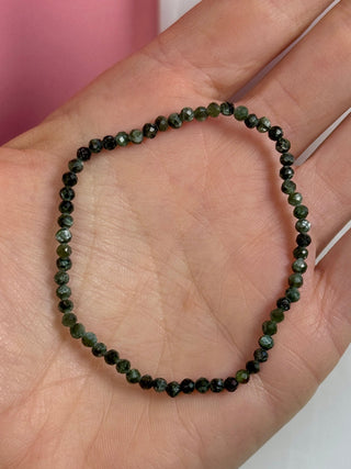 SERAPHINITE FACET STRETCH BRACELET - EXCLUSIVE Bracelet The Crystal Avenues 