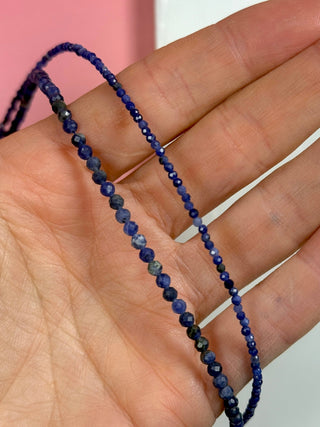 SODALITE FACET CHOKER NECKLACE Necklace The Crystal Avenues 