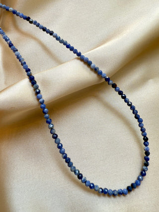 SODALITE FACET CHOKER NECKLACE Necklace The Crystal Avenues 