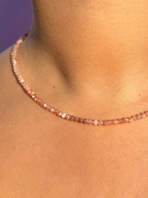 SUNSTONE FACET CHOKER NECKLACE Necklace The Crystal Avenues 