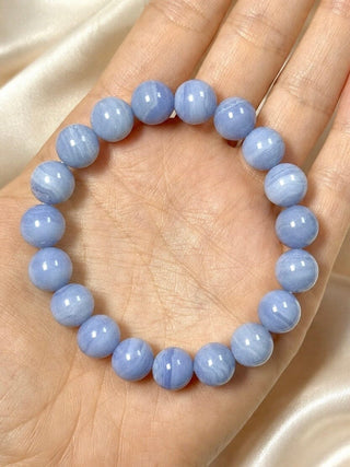 THE PEACEMAKER – Blue Lace Agate Bracelet | Limited Edition Bracelet The Crystal Avenues 