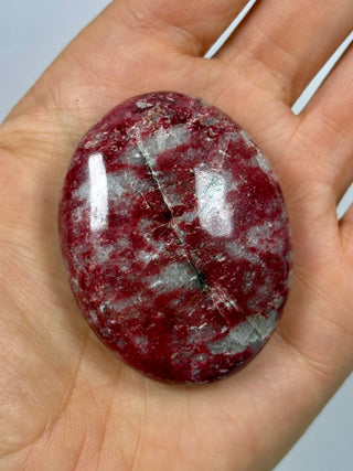 THULITE PALM STONE (2) tumble stone The Crystal Avenues 