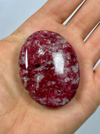 THULITE PALM STONE (2) tumble stone The Crystal Avenues 