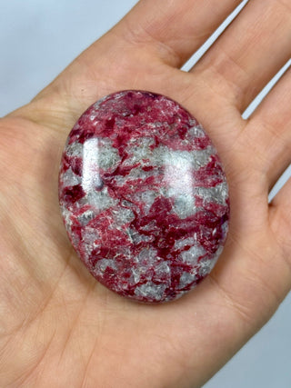 THULITE PALM STONE (4) tumble stone The Crystal Avenues 