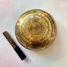 Load image into Gallery viewer, TIBETAN SINGING BOWL &#39;OM &amp; BUDDHA&#39; - 21CM The Crystal Avenues 
